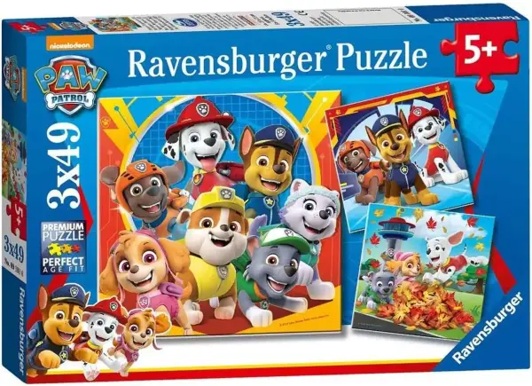3x 49 pcs Puzzle Patrulla Canina Ravensburger 3x 49 pcs Puzzle Patrulla Canina Ravensburger