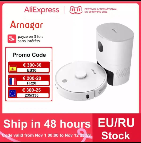 Arnagar-Robot aspirador S8 Pro versión Global, aspiradora automática vacía de polvo, Contr Arnagar-Robot aspirador S8 Pro versión Global, aspiradora automática vacía de polvo, Contr