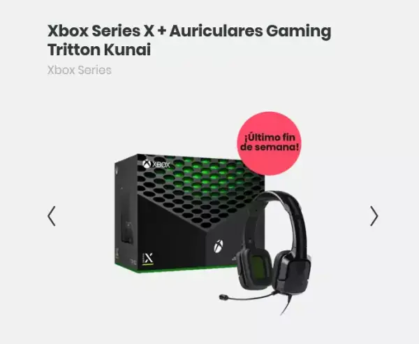 Xbox Series X + Auriculares Gaming Tritton Kunai Xbox Series X + Auriculares Gaming Tritton Kunai
