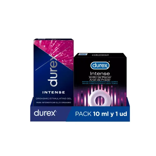 Durex Play Anillo de Placer para el Pene + Durex Gel Intense Orgasmic Estimulador del clítoris, 10 ml Durex Play Anillo de Placer para el Pene + Durex Gel Intense Orgasmic Estimulador del clítoris, 10 ml