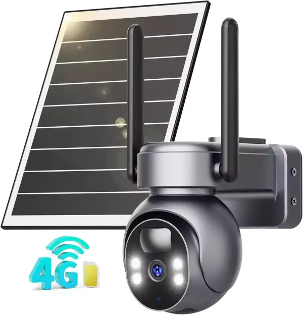 Cámara WiFi 4G LTE Exterior Sehmua 2K + Panel Solar Cámara WiFi 4G LTE Exterior Sehmua 2K + Panel Solar