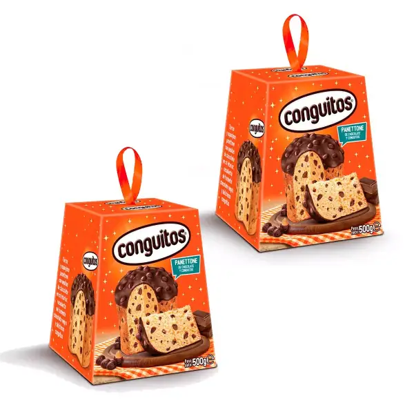 Pack 2 Panettone de Chocolate con Conguitos 500 g a 6,99€ Pack 2 Panettone de Chocolate con Conguitos 500 g a 6,99€