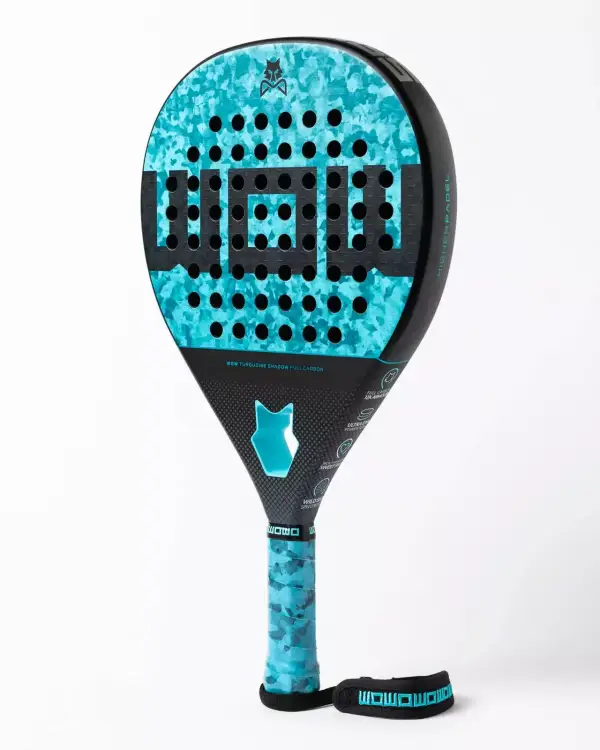 Pala de pádel carbono 12K Wolf on Wings Turquoise Shadow Pala de pádel carbono 12K Wolf on Wings Turquoise Shadow