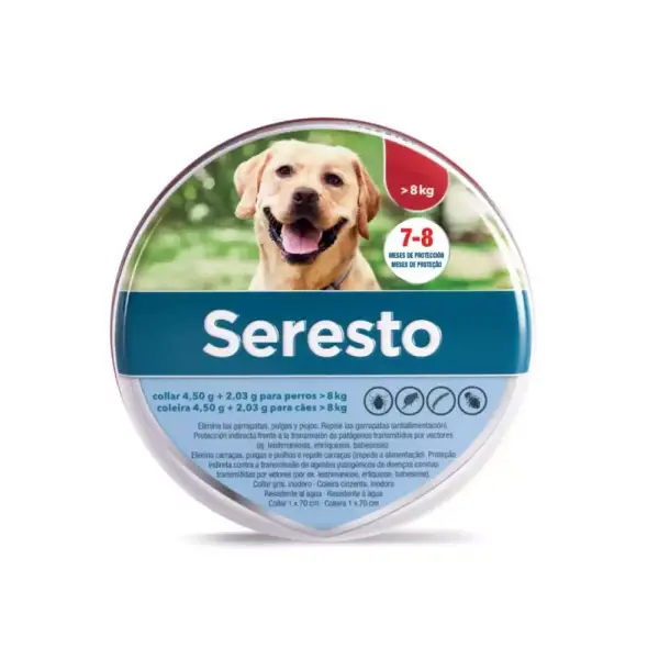 Seresto Collar antiparasitario Perros 70cm +8kg Seresto Collar antiparasitario Perros 70cm +8kg