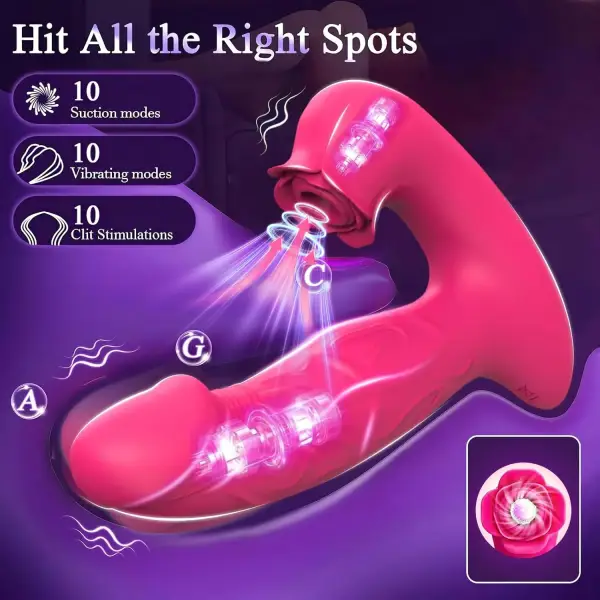 Succionador de clítoris con vibrador para punto G Succionador de clítoris con vibrador para punto G