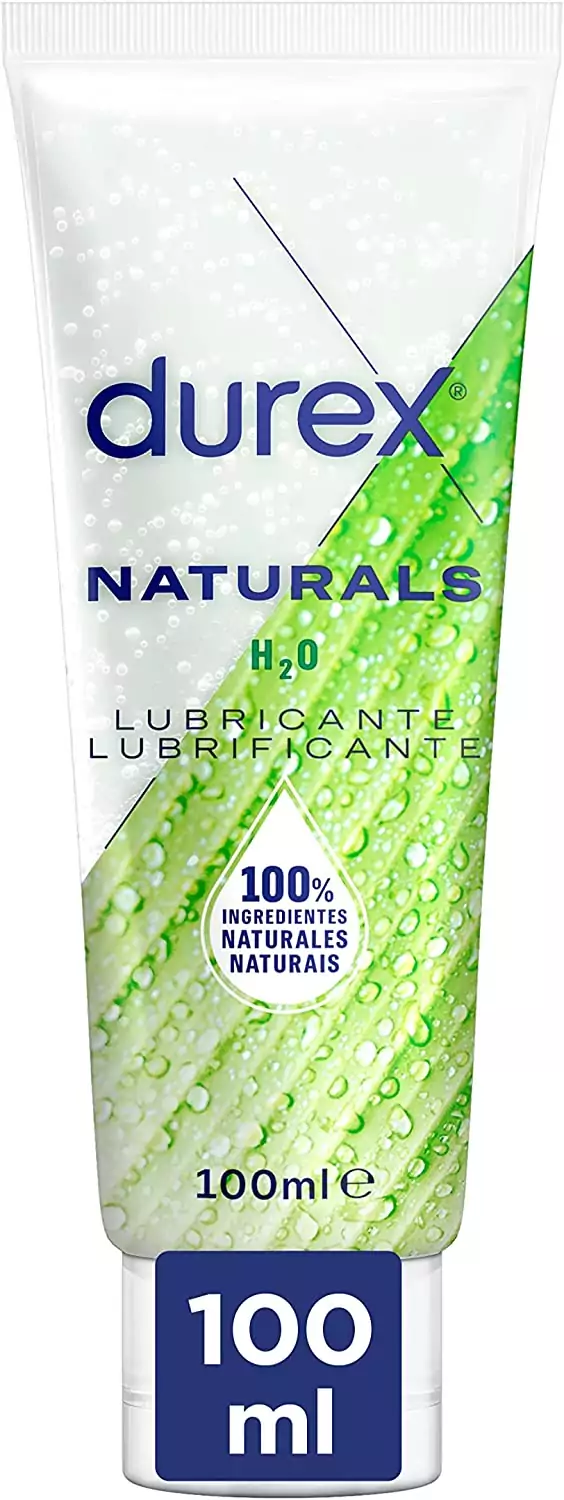 Lubricante 100% natural base agua Durex Naturals H2O, sin fragancia ni agentes irritantes, 100ml. Lubricante 100% natural base agua Durex Naturals H2O, sin fragancia ni agentes irritantes, 100ml.