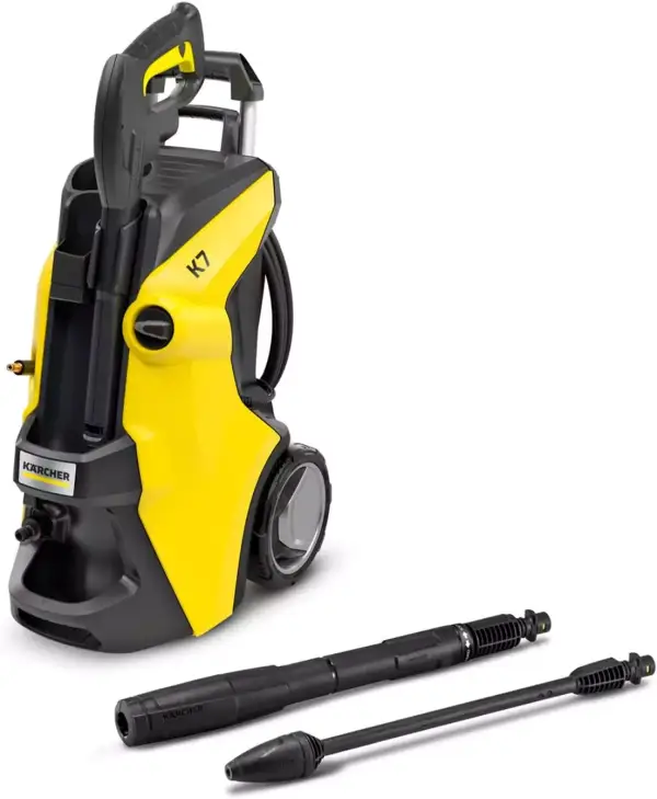 "Hidrolimpiadora Kärcher K7 Power con 180 bar de presión y 3000W de potencia". "Hidrolimpiadora Kärcher K7 Power con 180 bar de presión y 3000W de potencia".