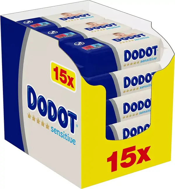 Toallitas Sensitive de Dodot: Protección Óptima para la Piel del Bebé, 810 Toallitas en 15 Paquetes Toallitas Sensitive de Dodot: Protección Óptima para la Piel del Bebé, 810 Toallitas en 15 Paquetes