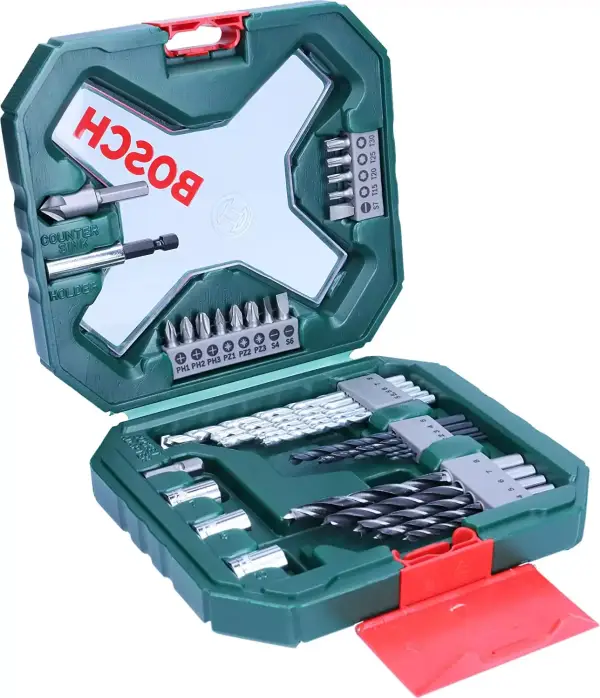Set de puntas y brocas Bosch X-Line (34 unidades, madera, mampostería y metal) Set de puntas y brocas Bosch X-Line (34 unidades, madera, mampostería y metal)