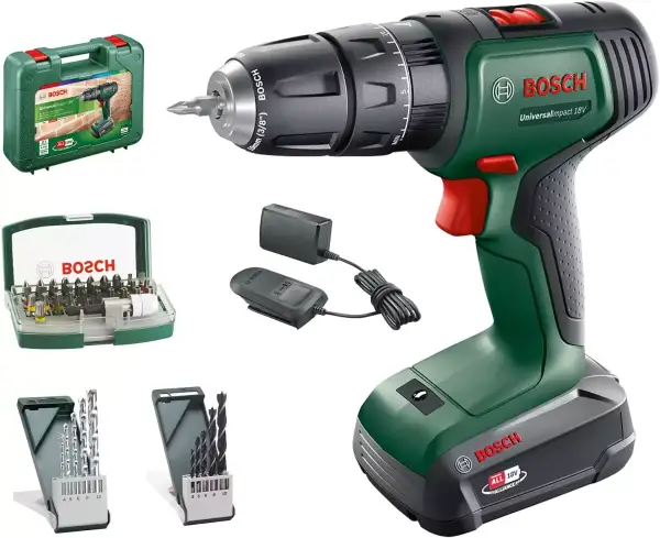 "Martillo taladrador a batería Bosch UniversalImpact 18V en Maletín - Amazon Edición" "Martillo taladrador a batería Bosch UniversalImpact 18V en Maletín - Amazon Edición"