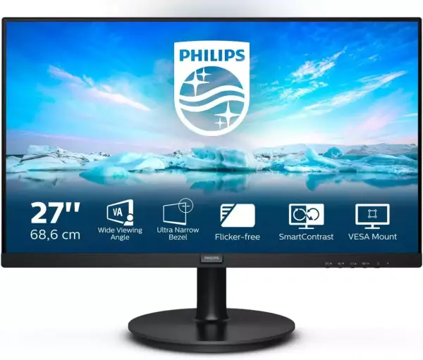 Monitor Philips 271V8LA: FHD 27", AdaptiveSync, VGA, HDMI, Negro. Monitor Philips 271V8LA: FHD 27", AdaptiveSync, VGA, HDMI, Negro.