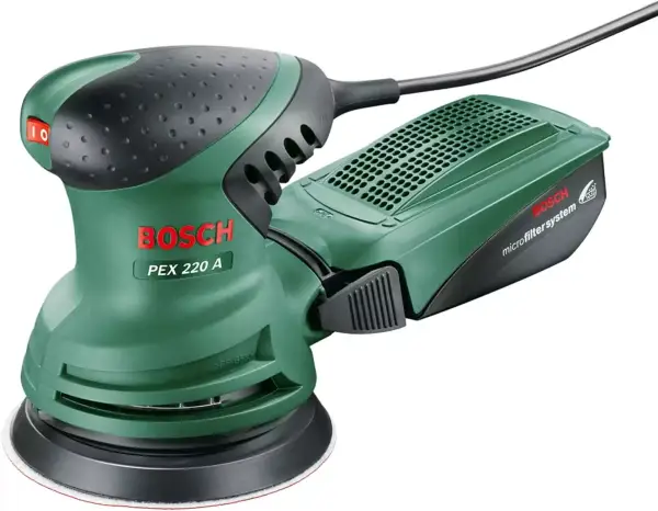 Lijadora excéntrica Bosch PEX 220A - 220W, Ø-plato 125mm, sistema Microfilter, excentricidad 4mm. Lijadora excéntrica Bosch PEX 220A - 220W, Ø-plato 125mm, sistema Microfilter, excentricidad 4mm.