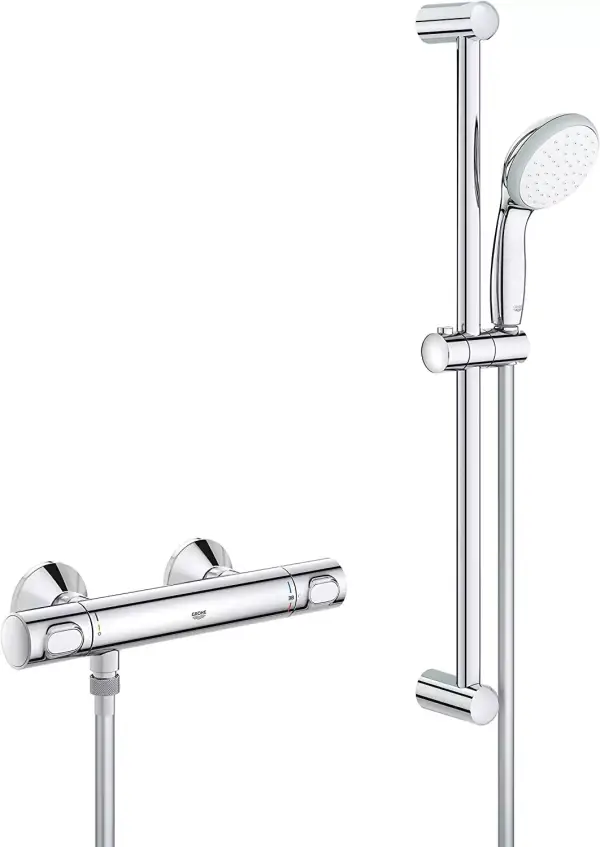 Conjunto de ducha termostática Grohe Precision Flow, Cromado Conjunto de ducha termostática Grohe Precision Flow, Cromado
