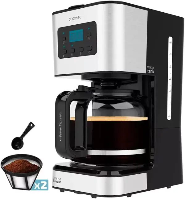 Cecotec Cafetera de Goteo Programable Coffee 66 Smart Plus. Capacidad 12 Cafés, Tecnología ExtemAroma, Pantalla LCD. Cecotec Cafetera de Goteo Programable Coffee 66 Smart Plus. Capacidad 12 Cafés, Tecnología ExtemAroma, Pantalla LCD.