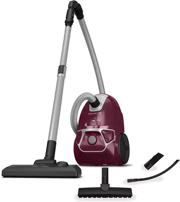 "Aspirador Rowenta Compact Power Morado con alta filtración y accesorios versátiles" "Aspirador Rowenta Compact Power Morado con alta filtración y accesorios versátiles"