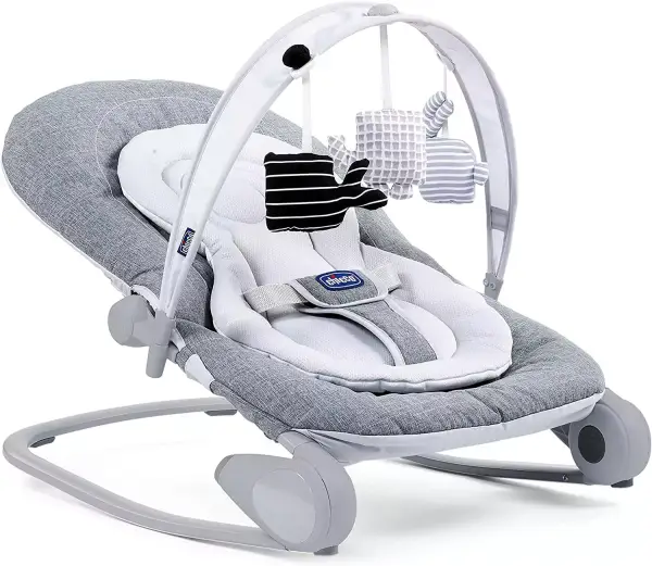 Hamacas Chicco Hooplà: de 0 a 18 kg, con arco de juegos. Compactas y ajustables - Gris Vaquero. Hamacas Chicco Hooplà: de 0 a 18 kg, con arco de juegos. Compactas y ajustables - Gris Vaquero.