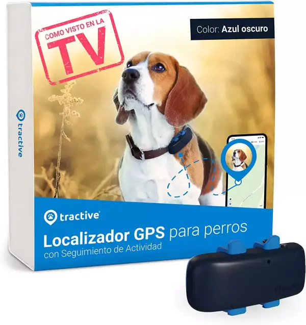Localizador GPS para perros Tractive: localización ilimitada con todos los collares. TV (azul oscuro). Localizador GPS para perros Tractive: localización ilimitada con todos los collares. TV (azul oscuro).