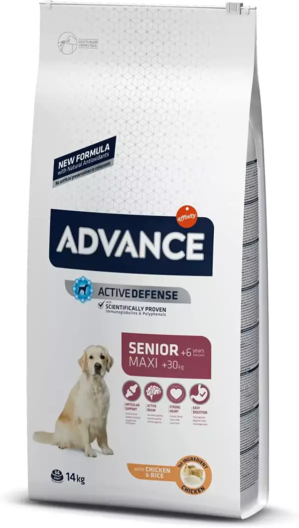 Pienso ADVANCE Senior Maxi para Perros de Razas Grandes - Pollo - 14 kg Pienso ADVANCE Senior Maxi para Perros de Razas Grandes - Pollo - 14 kg