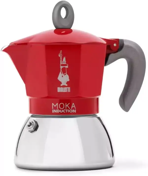 "Cafetera Moka Bialetti, 4 tazas, inducción, apta para todas las placas, rojo" "Cafetera Moka Bialetti, 4 tazas, inducción, apta para todas las placas, rojo"