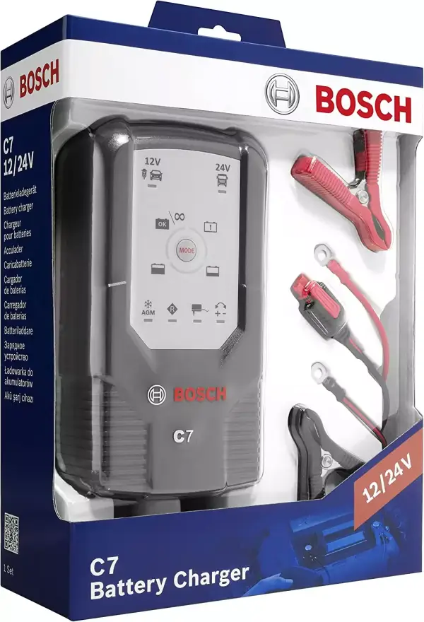 Cargador automático para baterías Bosch C7 - 12V/24V / 7A Cargador automático para baterías Bosch C7 - 12V/24V / 7A