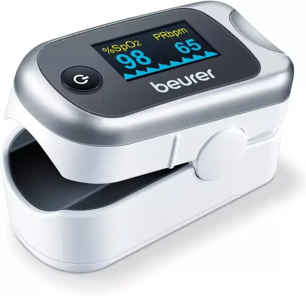 "Beurer PO 40: Pulsioxímetro para medición de oxígeno, pulso e índice de perfusión con pantalla a color" "Beurer PO 40: Pulsioxímetro para medición de oxígeno, pulso e índice de perfusión con pantalla a color"