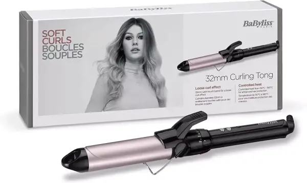 Tenacilla BaByliss C332E: 32mm, 10 temp., moldeador con recubrimiento Sublim Touch. Color negro/rosa. Tenacilla BaByliss C332E: 32mm, 10 temp., moldeador con recubrimiento Sublim Touch. Color negro/rosa.
