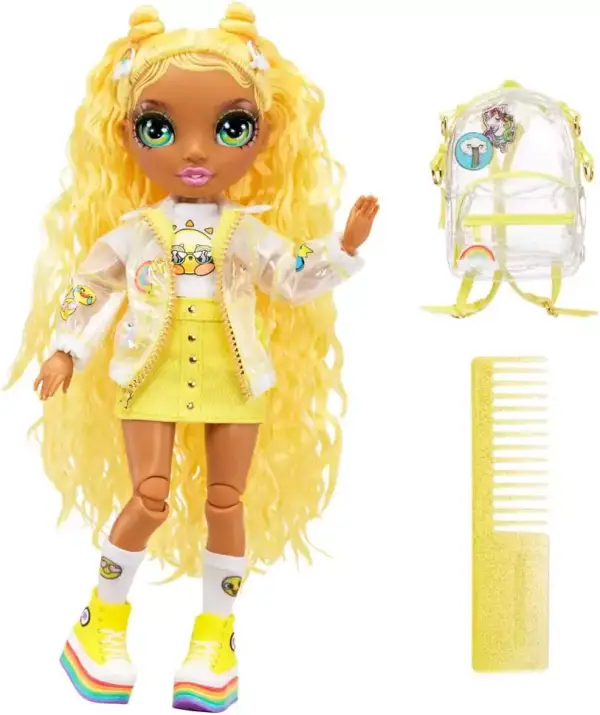 Muñeca de Moda Sunny Madison, Amarilla, 23cm con Accesorios y Mochila - Coleccionable o Regalo - Edad 6+ Muñeca de Moda Sunny Madison, Amarilla, 23cm con Accesorios y Mochila - Coleccionable o Regalo - Edad 6+
