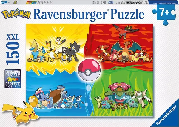 "Puzzle Pokémon Ravensburger: 150 Piezas XXL para Niños a Partir de 9 Años" "Puzzle Pokémon Ravensburger: 150 Piezas XXL para Niños a Partir de 9 Años"
