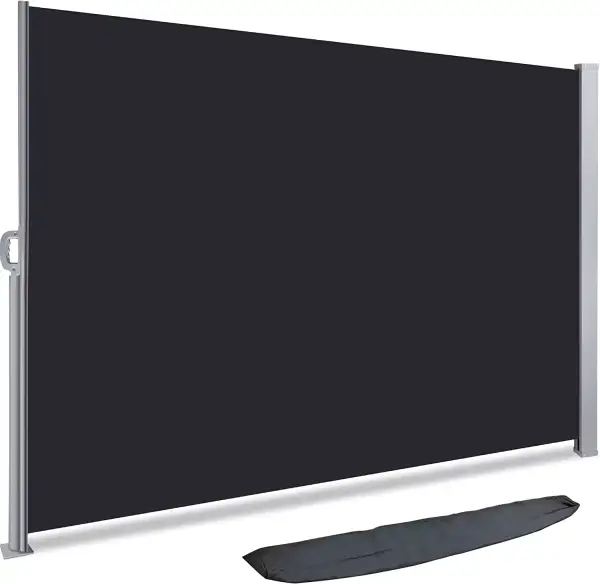Toldo retráctil VOUNOT, privacidad y protección solar para exteriores, 180x300cm, negro-antracita. Toldo retráctil VOUNOT, privacidad y protección solar para exteriores, 180x300cm, negro-antracita.