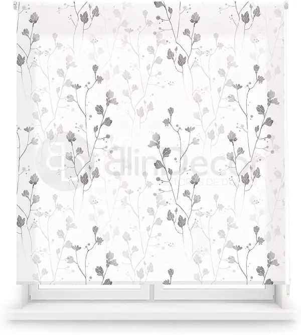 Estor enrollable Flores Bloom de Blindecor, 150x180 cm. Estampado digital. Estor enrollable Flores Bloom de Blindecor, 150x180 cm. Estampado digital.