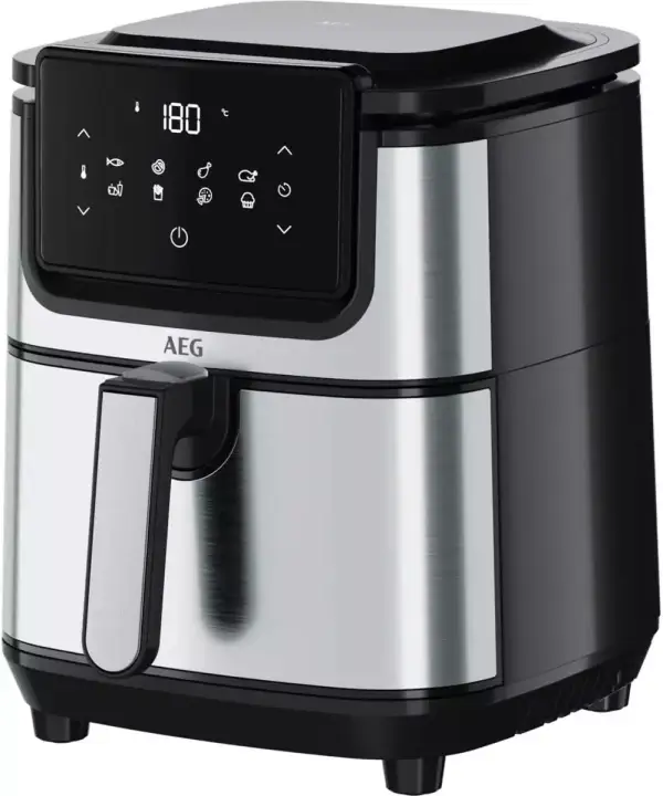 "Freidora de Aire Sin Aceite AEG AF6-1-4ST: 8 Programas, 60 min Temporizador, 180º Máx. Temperatura, Inox" "Freidora de Aire Sin Aceite AEG AF6-1-4ST: 8 Programas, 60 min Temporizador, 180º Máx. Temperatura, Inox"