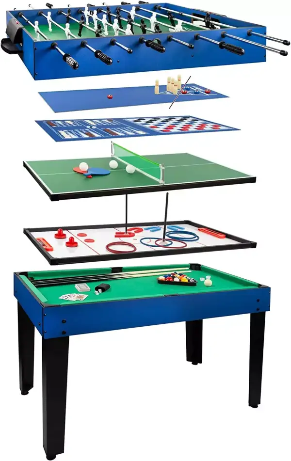 Mesa multijuegos para niños y adultos: Futbolín, billar convertible y más (12 juegos) Mesa multijuegos para niños y adultos: Futbolín, billar convertible y más (12 juegos)