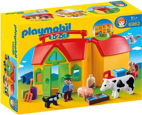 PLAYMOBIL 6962 Granja Maletín 1.2.3 para 18+ Meses PLAYMOBIL 6962 Granja Maletín 1.2.3 para 18+ Meses