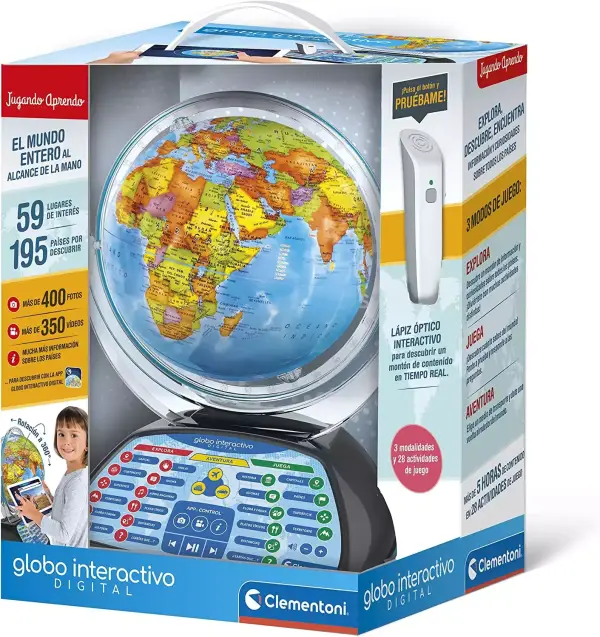 Globo terrestre interactivo Clementoni, versión en español Globo terrestre interactivo Clementoni, versión en español