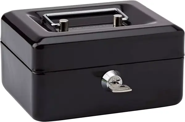 "Caja Fuerte Portátil Rapesco con Portamonedas, 15cm Ancho, Negro" "Caja Fuerte Portátil Rapesco con Portamonedas, 15cm Ancho, Negro"
