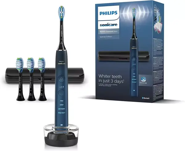 Philips Sonicare DiamondClean 9000: Edición Especial con cabezales C3 Premium, azul oscuro Philips Sonicare DiamondClean 9000: Edición Especial con cabezales C3 Premium, azul oscuro