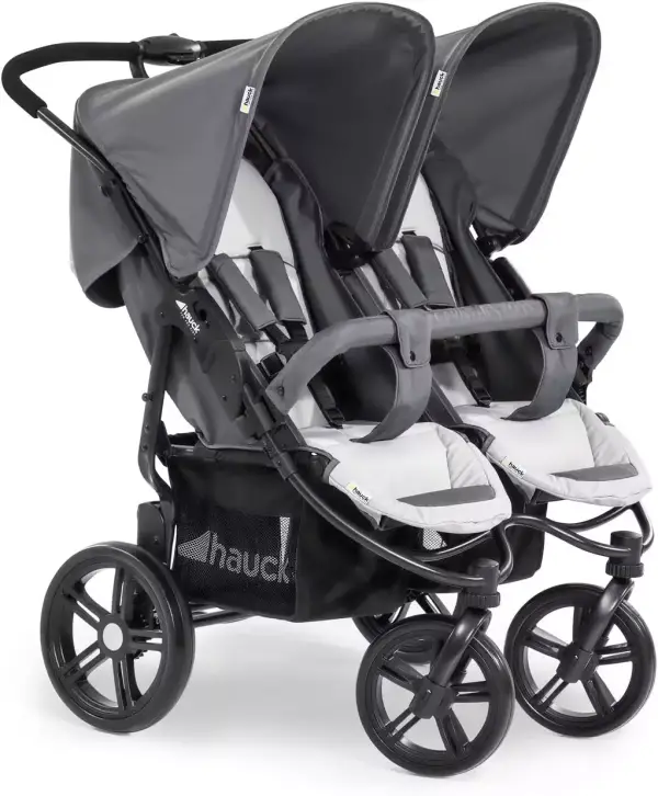 Carro Gemelar Hauck Roadster Duo SLX, Reclinable y Plegable, hasta 30 kg, Cesta XL, Gris. Carro Gemelar Hauck Roadster Duo SLX, Reclinable y Plegable, hasta 30 kg, Cesta XL, Gris.