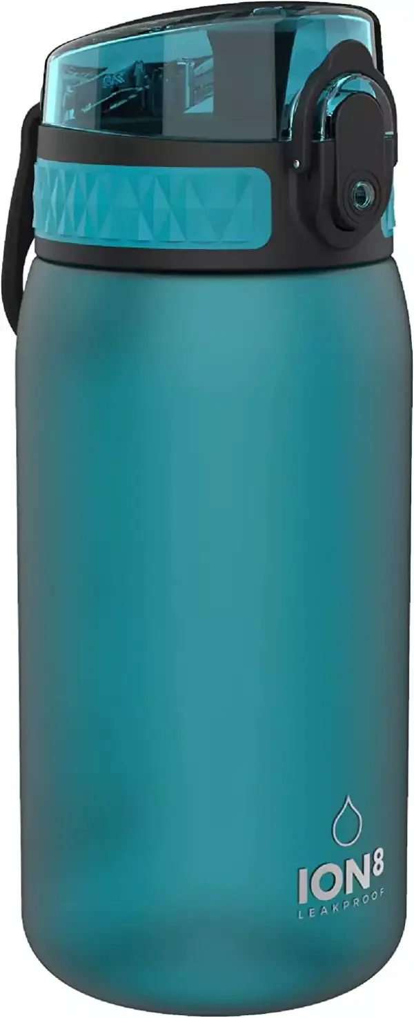 Botella de agua Ion8, sin fugas, Azul (Aqua), 350 ml Botella de agua Ion8, sin fugas, Azul (Aqua), 350 ml