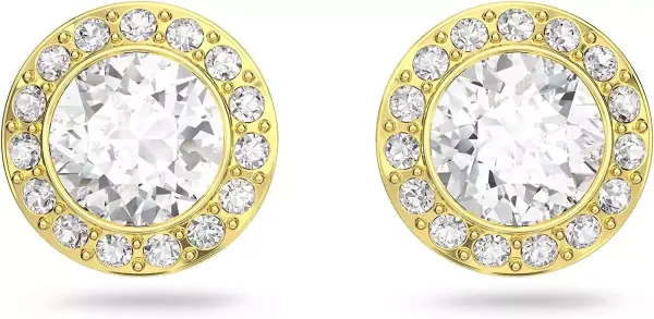 Pendientes Angelic Circulares con Cristales Blancos y Baño de Oro de Swarovski Pendientes Angelic Circulares con Cristales Blancos y Baño de Oro de Swarovski