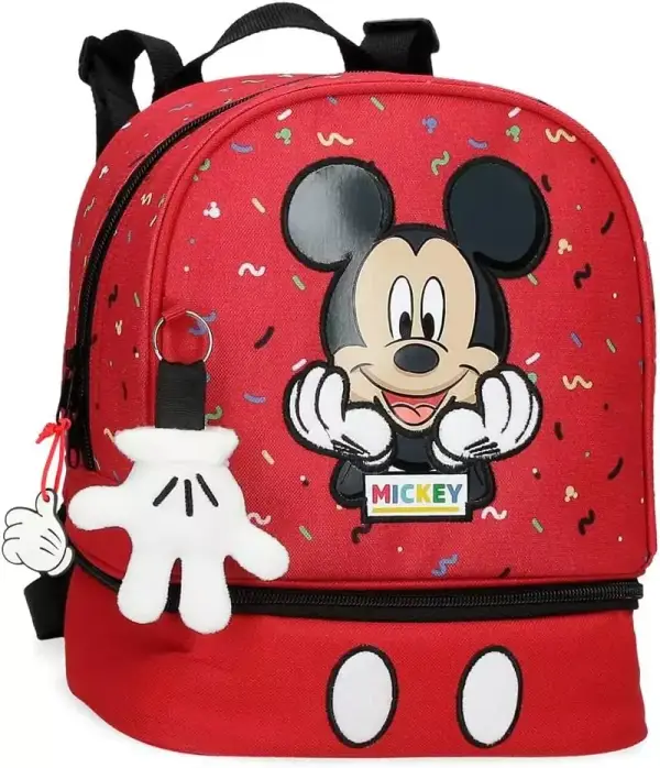 Mochila Roja Disney para Merienda de Mickey, Poliéster 8,37L Mochila Roja Disney para Merienda de Mickey, Poliéster 8,37L