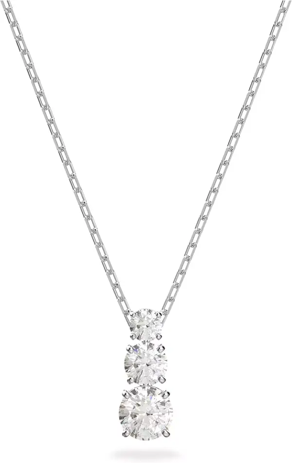 Collar Swarovski Attract Trilogy para Mujer, Cristales Blancos y Baño de Rodio Collar Swarovski Attract Trilogy para Mujer, Cristales Blancos y Baño de Rodio