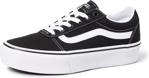 Zapatillas Vans Ward Platform Mujer, Canvas Black White en talla 42.5 EU. Zapatillas Vans Ward Platform Mujer, Canvas Black White en talla 42.5 EU.