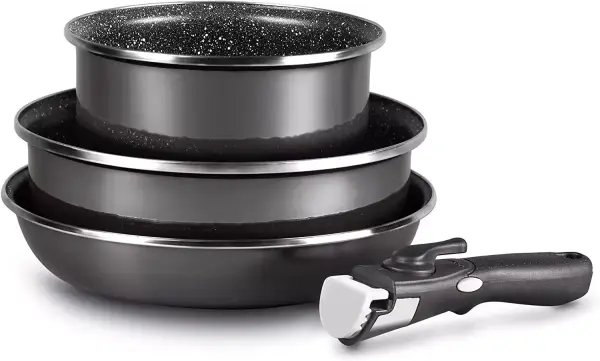 Juego de Cocina Magefesa K2 Cristal 3 Piezas con Antiadherente y Mango Extraíble - Ahorro Energético 50% Juego de Cocina Magefesa K2 Cristal 3 Piezas con Antiadherente y Mango Extraíble - Ahorro Energético 50%