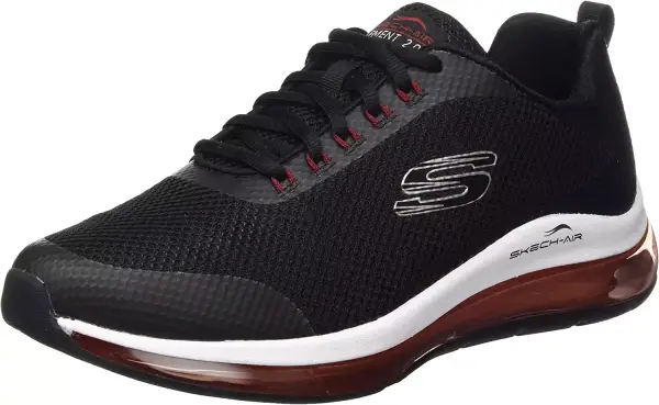 Zapatillas Skechers SKECH-AIR ELEMENT 2.0 LOMARC para Hombre, Negras con Detalles Rojos, Talla 42 Zapatillas Skechers SKECH-AIR ELEMENT 2.0 LOMARC para Hombre, Negras con Detalles Rojos, Talla 42