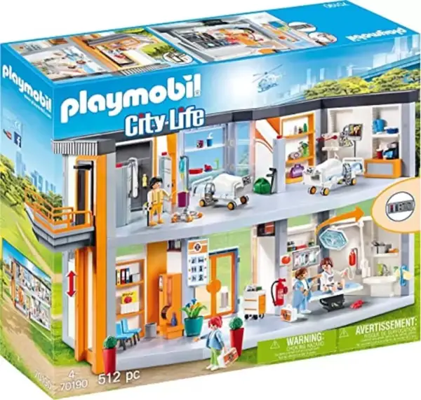 "Gran Hospital PLAYMOBIL City Life para niños de 4 años en adelante" "Gran Hospital PLAYMOBIL City Life para niños de 4 años en adelante"
