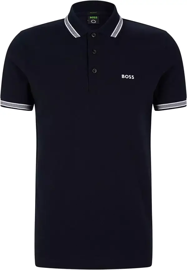 Camisa Polo BOSS Paddy Curved, azul oscuro, XXXL hombre Camisa Polo BOSS Paddy Curved, azul oscuro, XXXL hombre