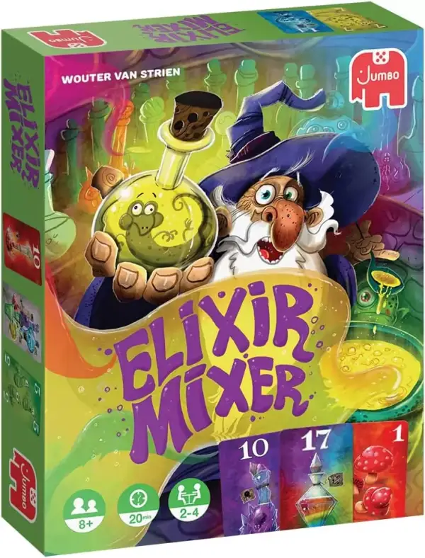 Juego de cartas familiar "Jumbo - Elixir Mixer" para 8+ años. Juego de cartas familiar "Jumbo - Elixir Mixer" para 8+ años.