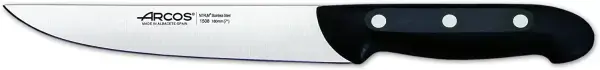 "Cuchillo Arcos Maitre 180mm: Nitrum Inoxidable y Mango Polipropileno Negro" "Cuchillo Arcos Maitre 180mm: Nitrum Inoxidable y Mango Polipropileno Negro"