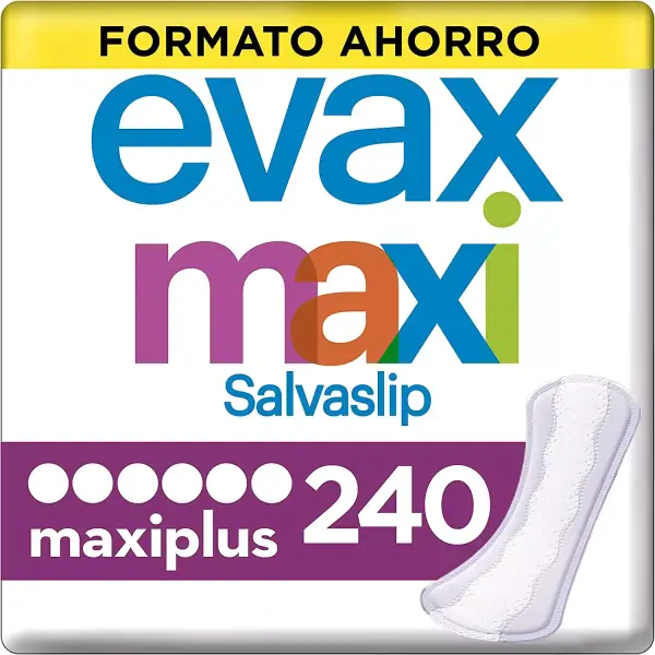 Evax Salvaslip Maxiplus, 240 Unidades - Fresca y Limpia Todo el Día (Ahorro) Evax Salvaslip Maxiplus, 240 Unidades - Fresca y Limpia Todo el Día (Ahorro)