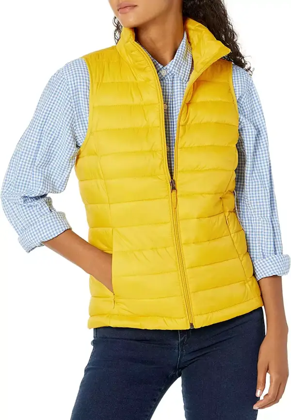 Chaleco Plumífero Amazon Essentials Resistente al Agua, Amarillo Mujer XS Chaleco Plumífero Amazon Essentials Resistente al Agua, Amarillo Mujer XS